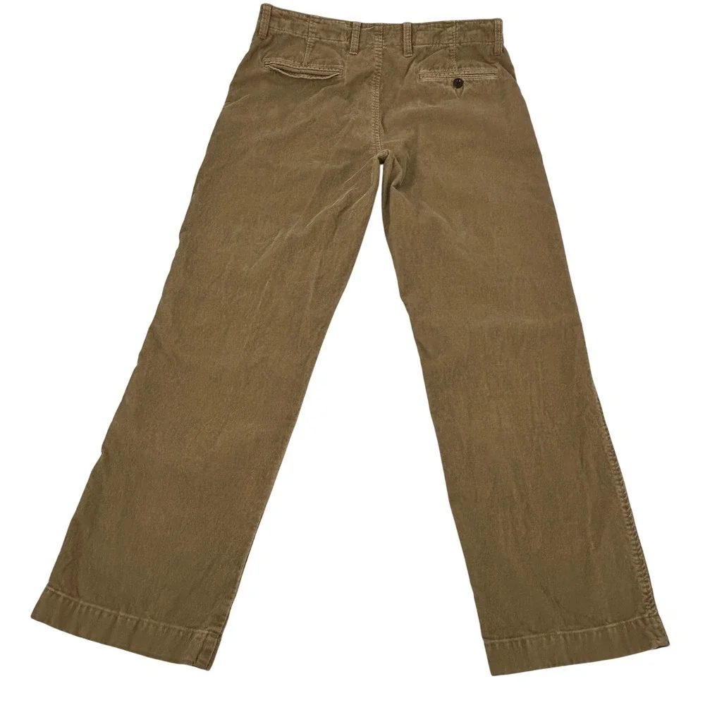 J Crew Corduroy‎ Pants Mens 34x30 Tan Vintage Cord Trousers Flat Front